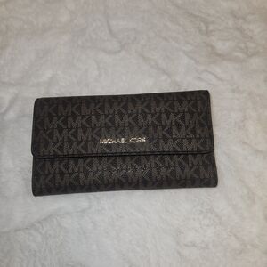 Michael Kors Dark Brown Signature Logo Wallet